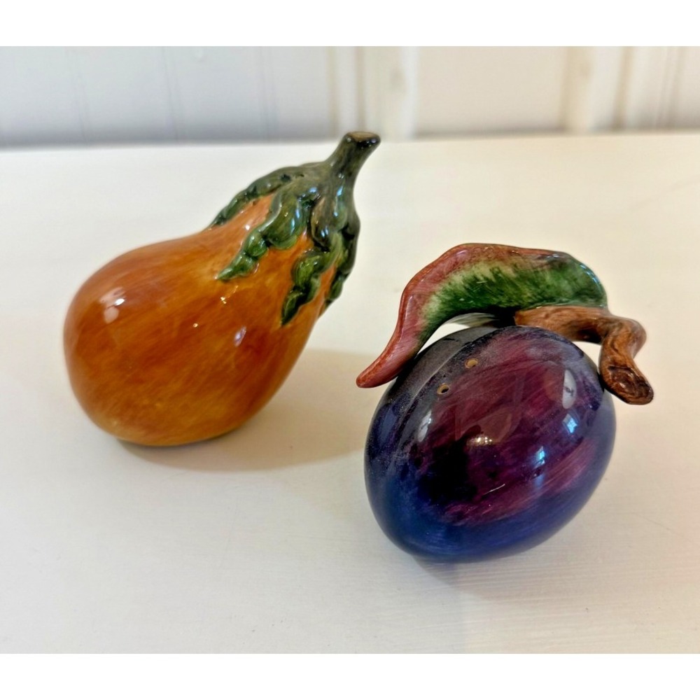 Fitz And Floyd‎ Venetian Romance Salt Pepper Shakers Small Multicolor Ceramic